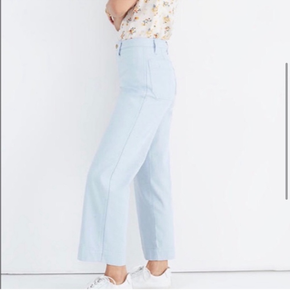 Madewell L8431 Slim Emmett Wide-Leg Stretch Crop Pants Speckle Women’s